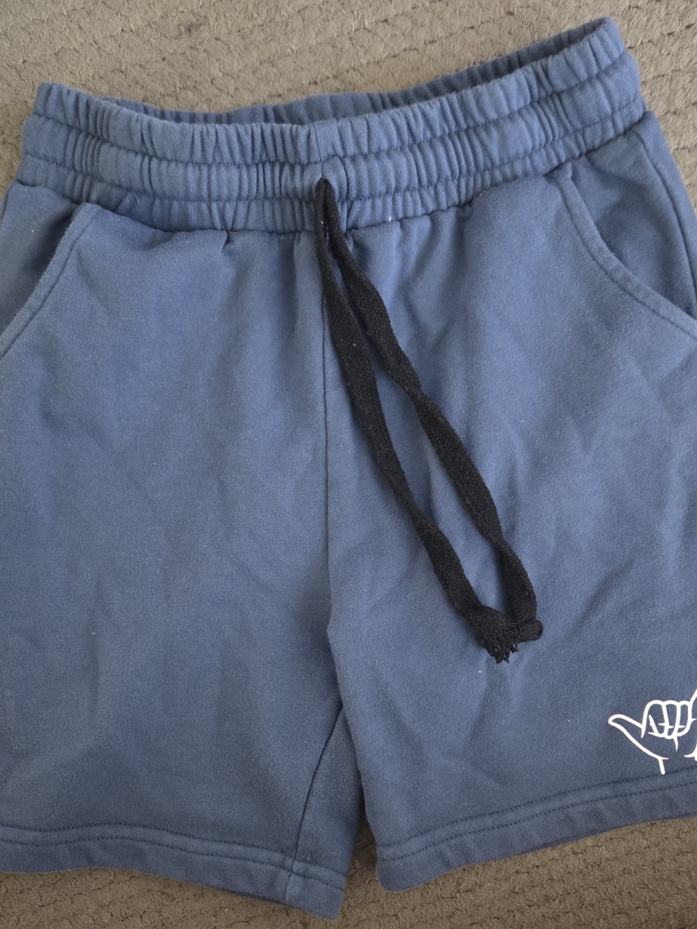 SweetHoney Hawaii Navy Blue Drawstring Shorts with Black Tie